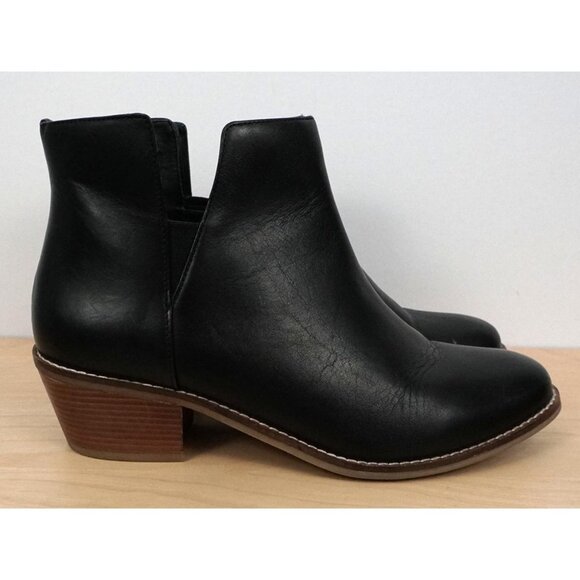 Cole Haan Women's 9.5 Black Abbot Leather Pull-On Chelsea Booties Boots - Picture 1 of 10